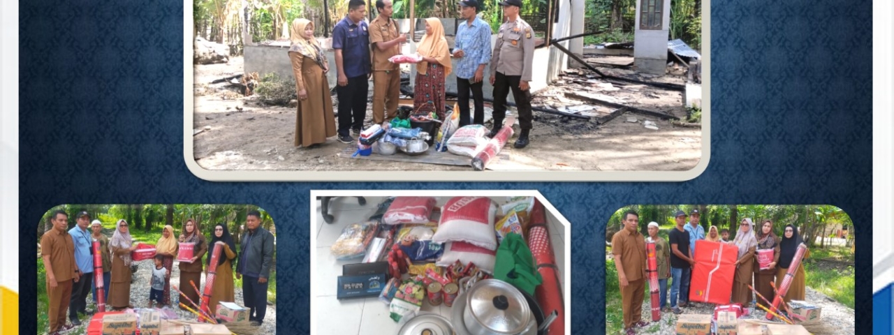 Penyaluran Bantuan Kebakaran di Kampung Tanjung Kecamatan Bendahara